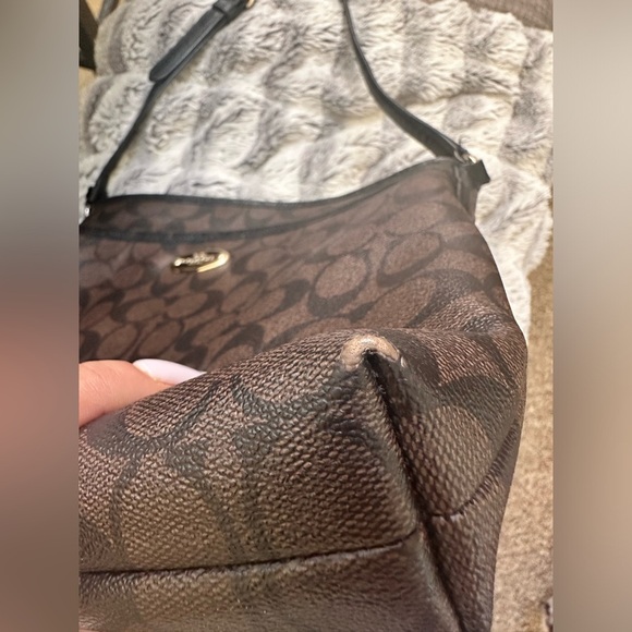 Authentic Coach Medium/Large Crossbody Blk & Brown - Picture 6 of 8